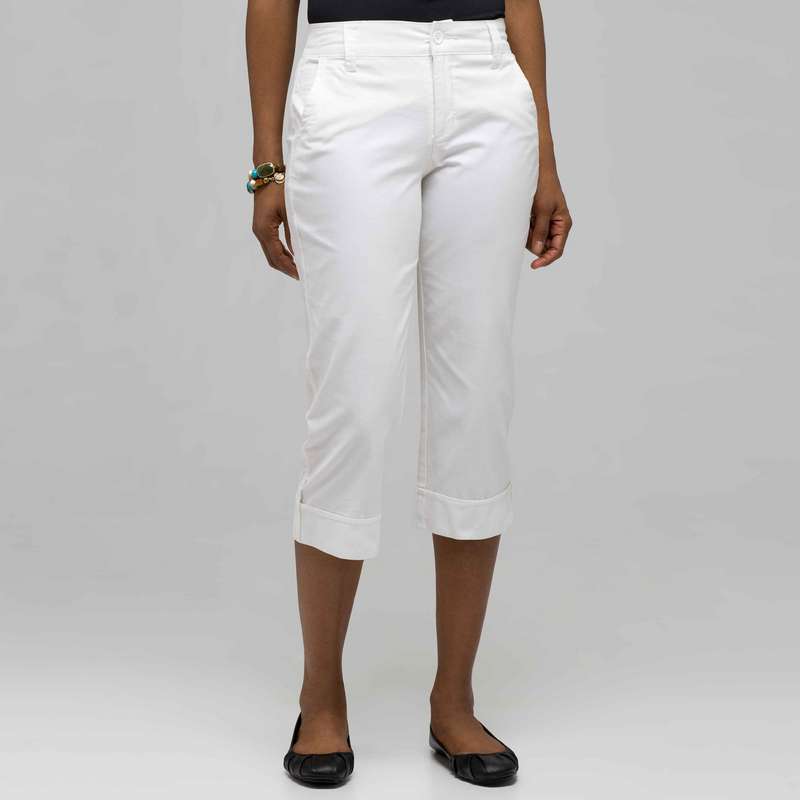 5 Pocket Cuffed Capri, Porcelain, large image number 0